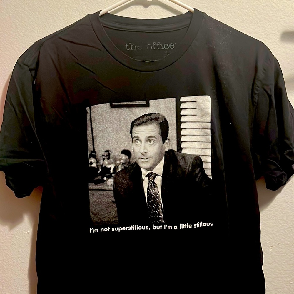 The office t shirt black and white